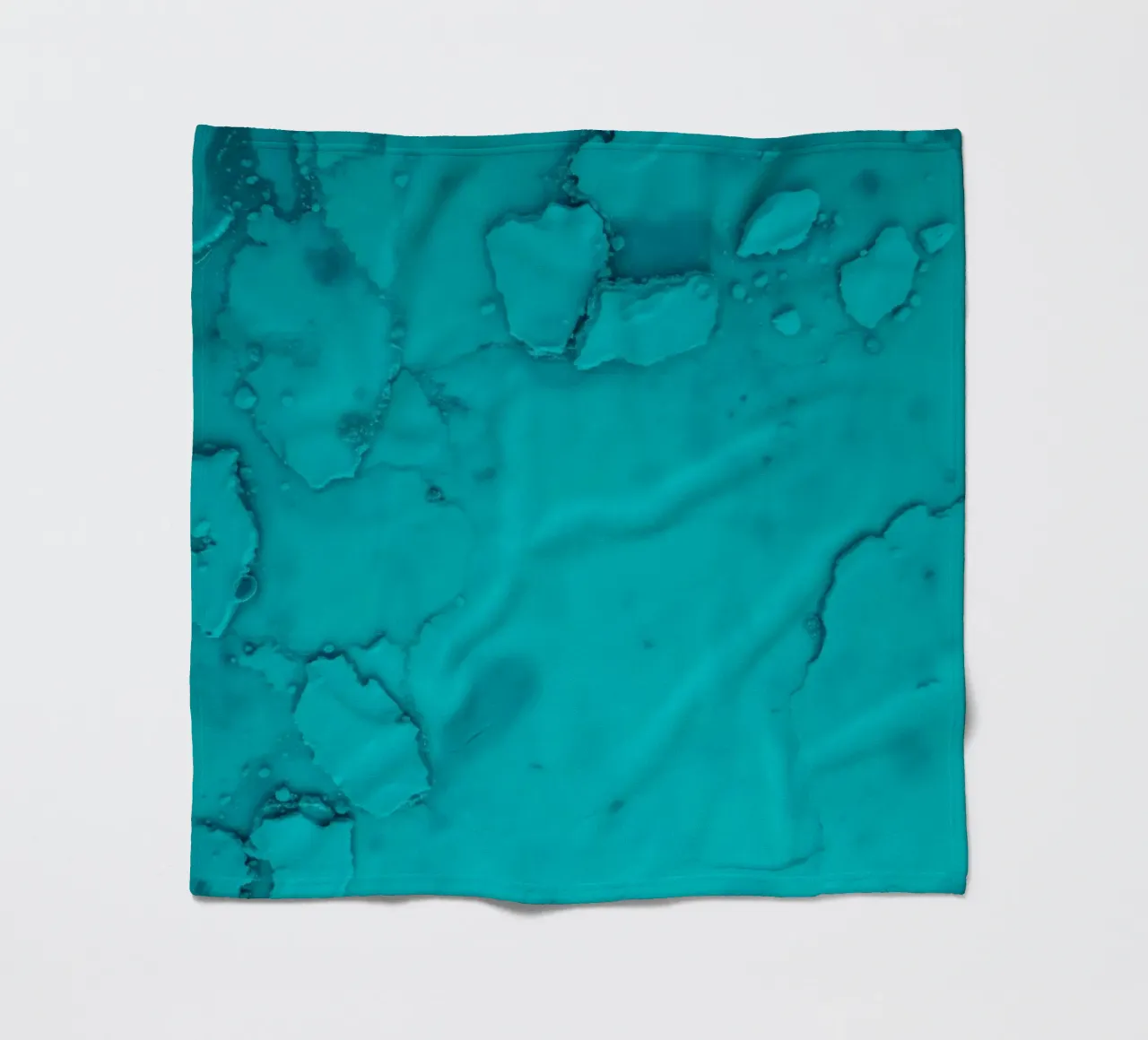 patterns of turquoise abstract art showcasing fluid shapes fleece blanket by DesignDoodle