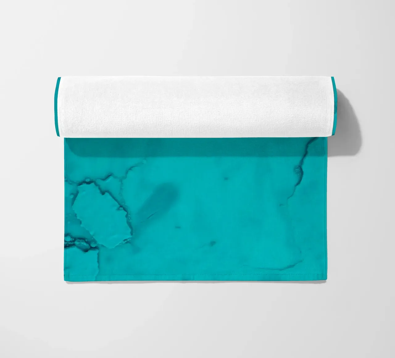 patterns of turquoise abstract art showcasing fluid shapes beach towel by DesignDoodle