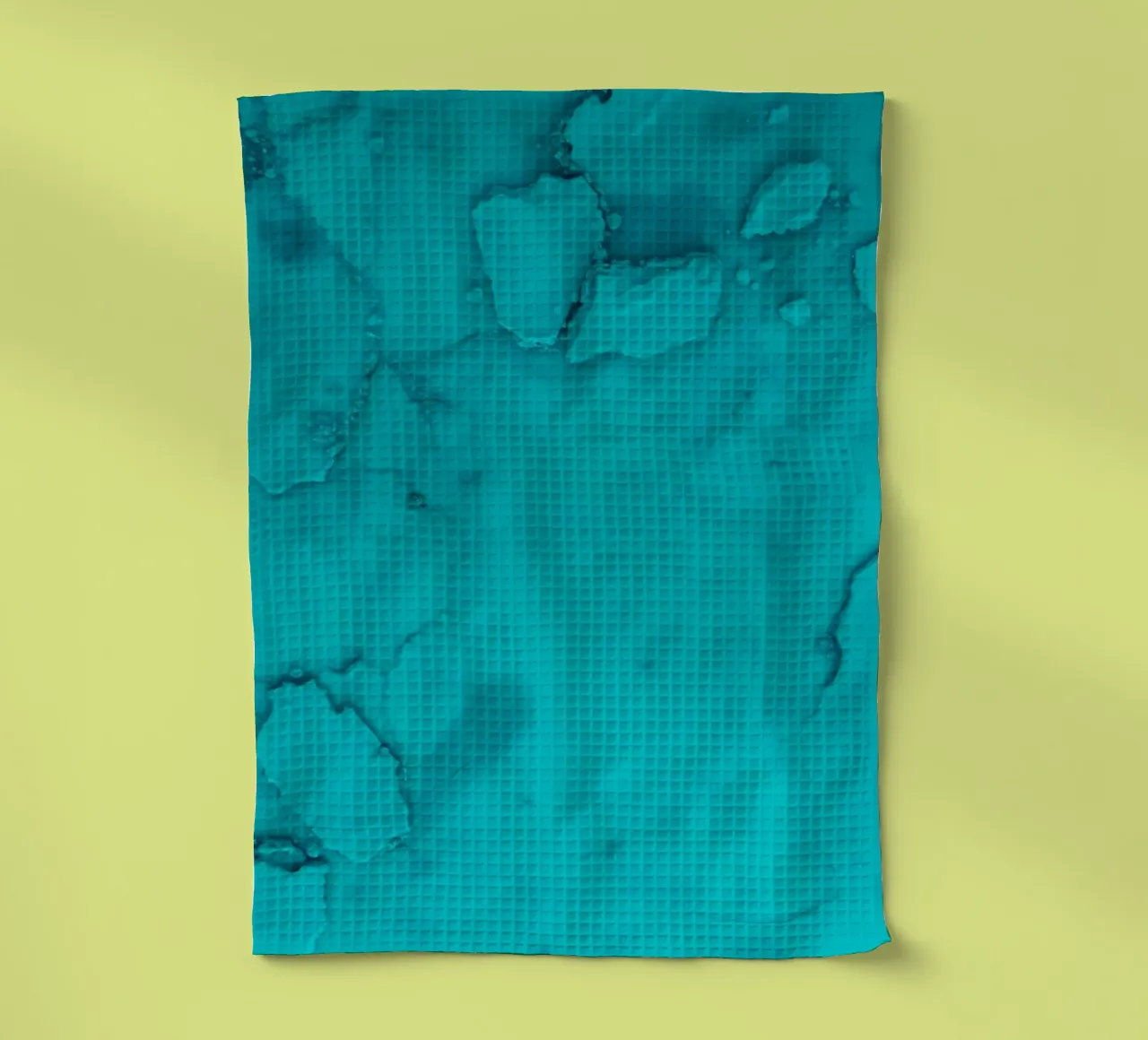 patterns of turquoise abstract art showcasing fluid shapes tea towel by DesignDoodle