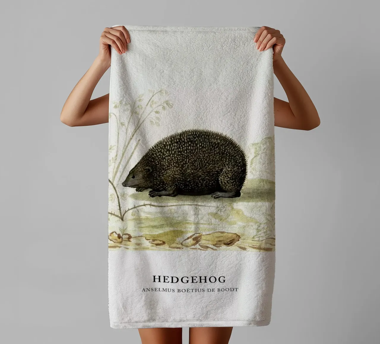 Anselmus Boëtius de Boodt - Hedgehog asciugamano da bagno da Vintage by JUNIQE