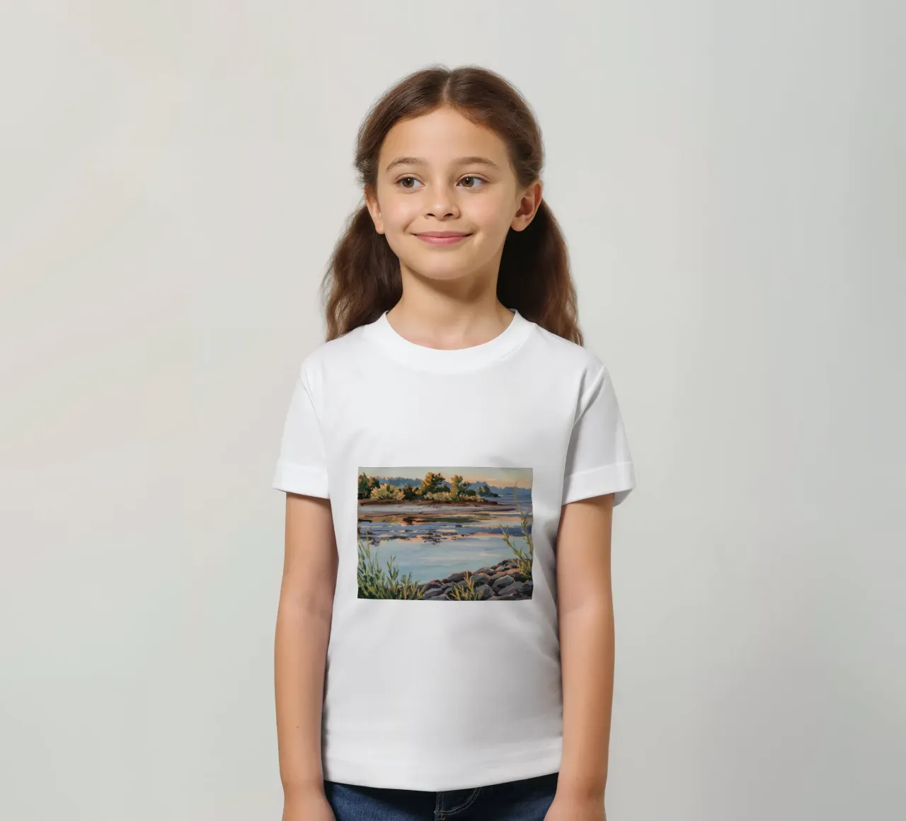 Stony Shore Calm kids t-shirt by Obisidian Brush