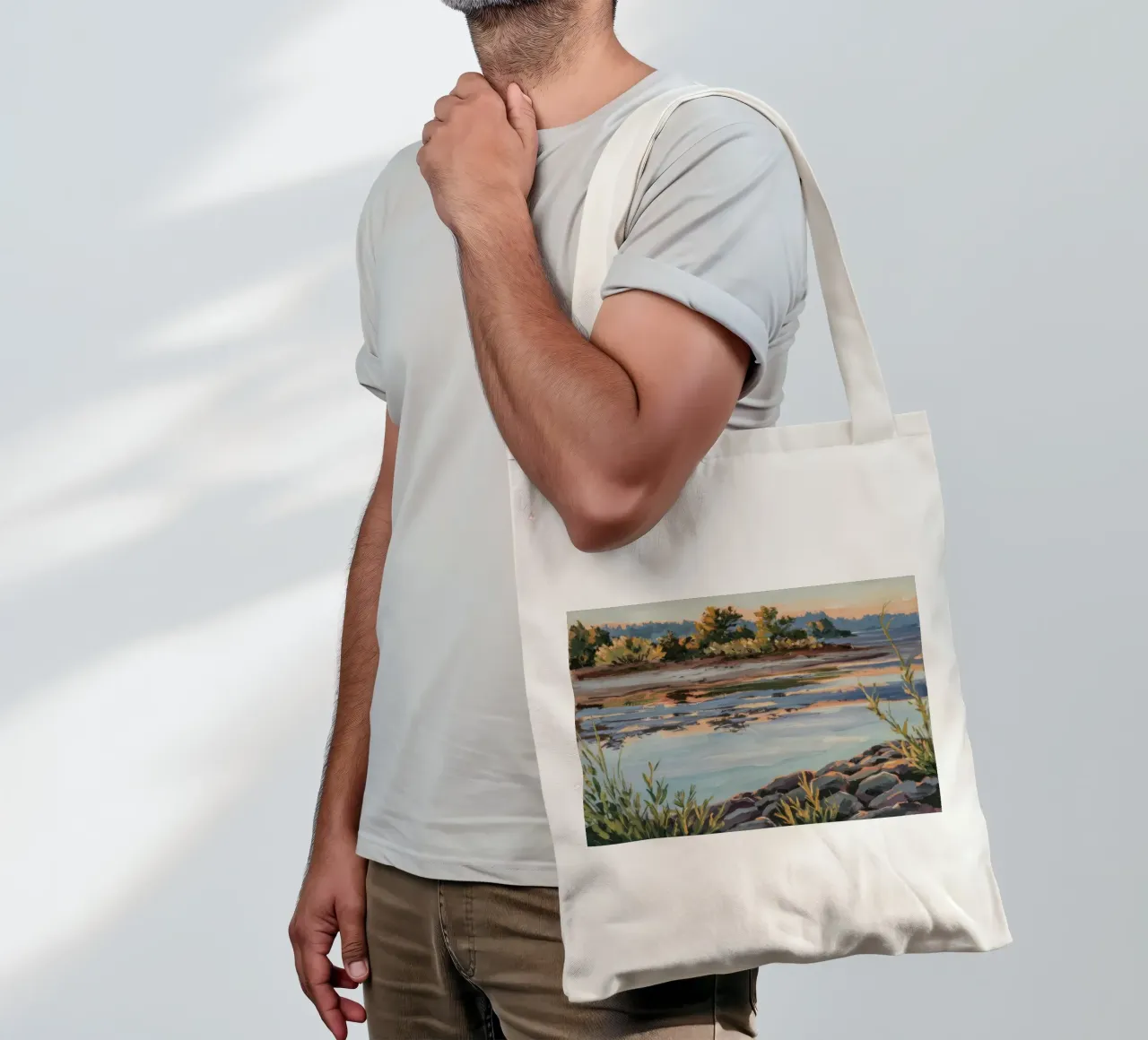 Stony Shore Calm tote bag by Obisidian Brush