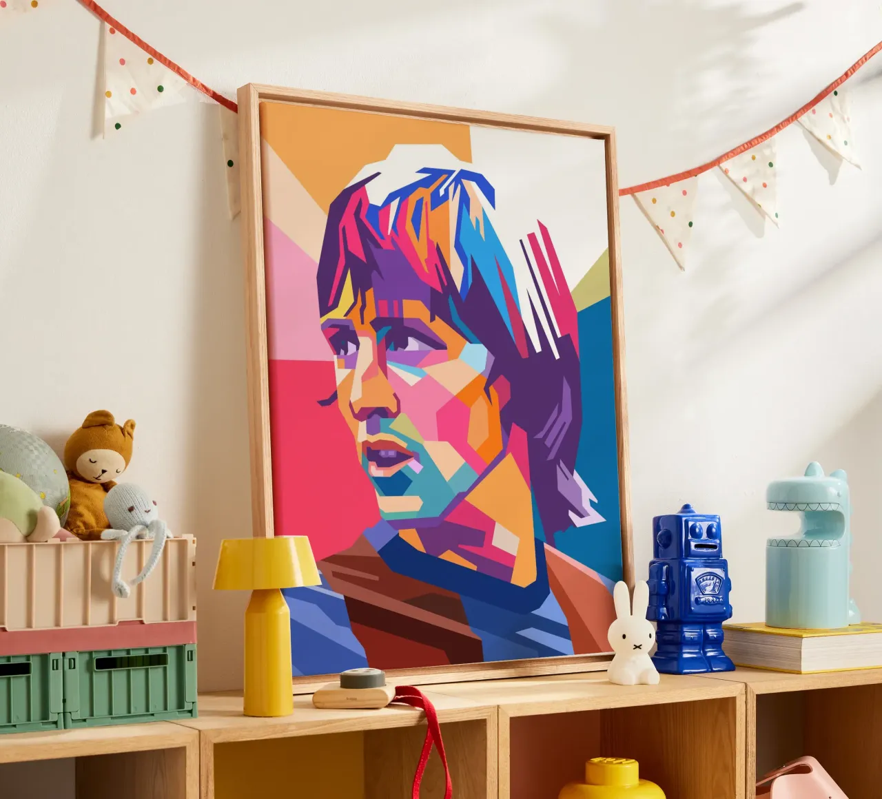 Johan Cruyff, iconico giocatore di calcio tela con Cornice a cassetta da Hantamrata