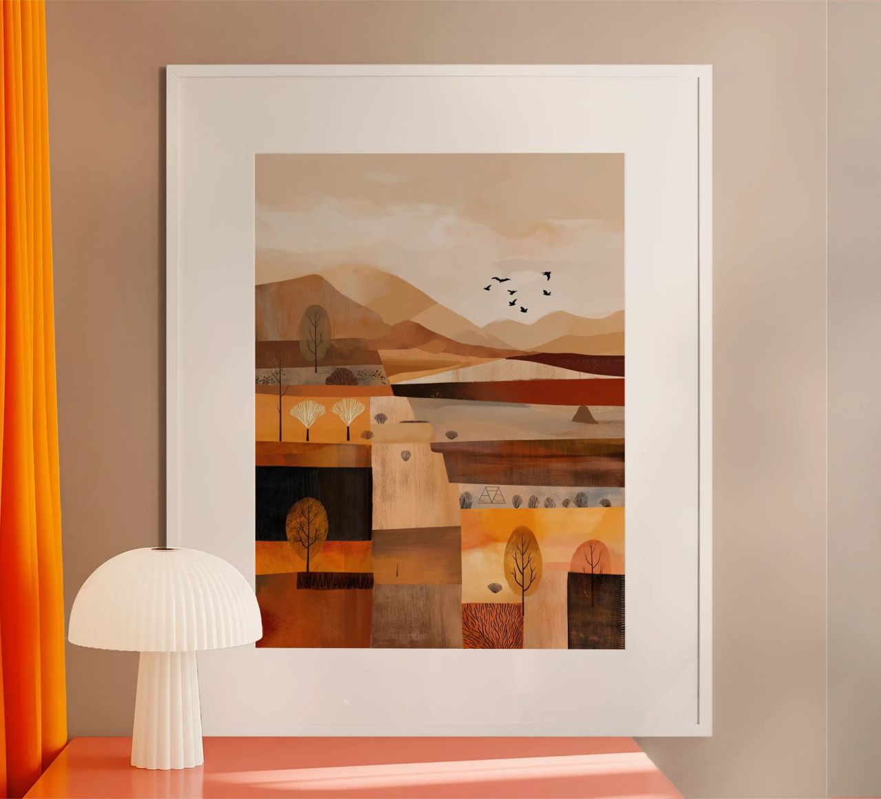 Deutsche Herbstlandschaft | Mixed Media Poster von Autofocus