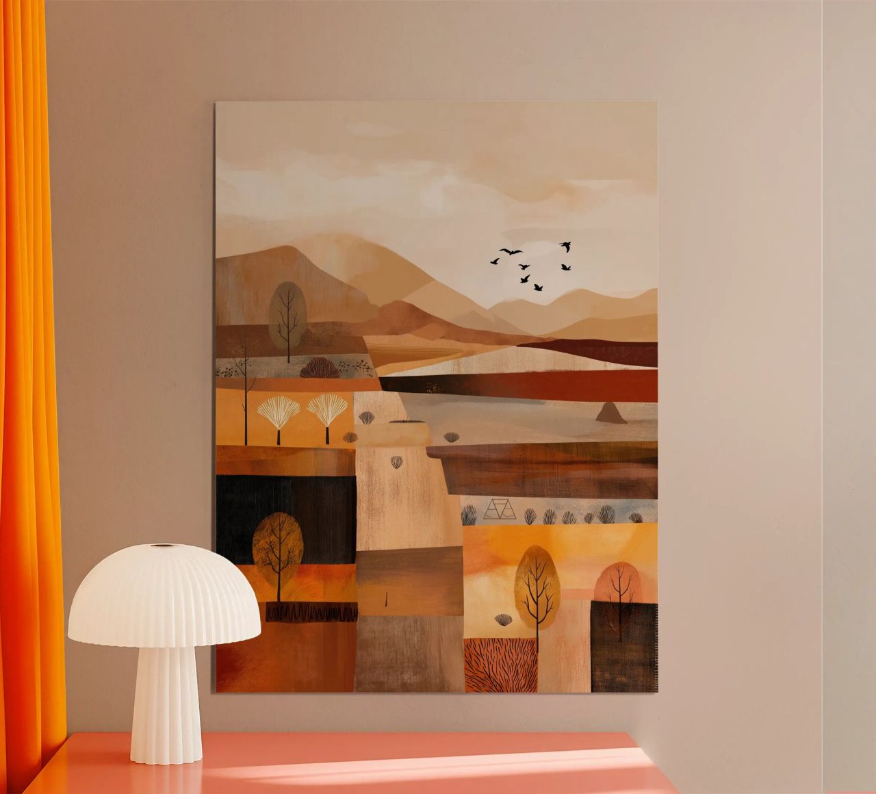 Deutsche Herbstlandschaft | Mixed Media Poster von Autofocus