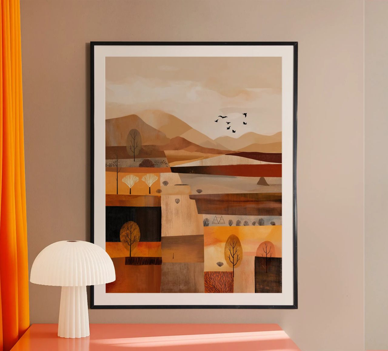 Deutsche Herbstlandschaft | Mixed Media Poster von Autofocus