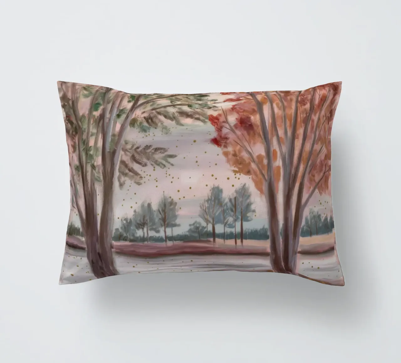 Pioggia d'autunno cuscino da Obisidian Brush