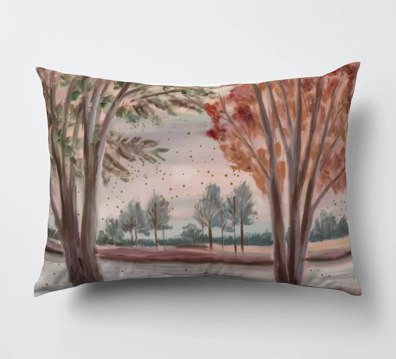 Pioggia d'autunno cuscino da Obisidian Brush