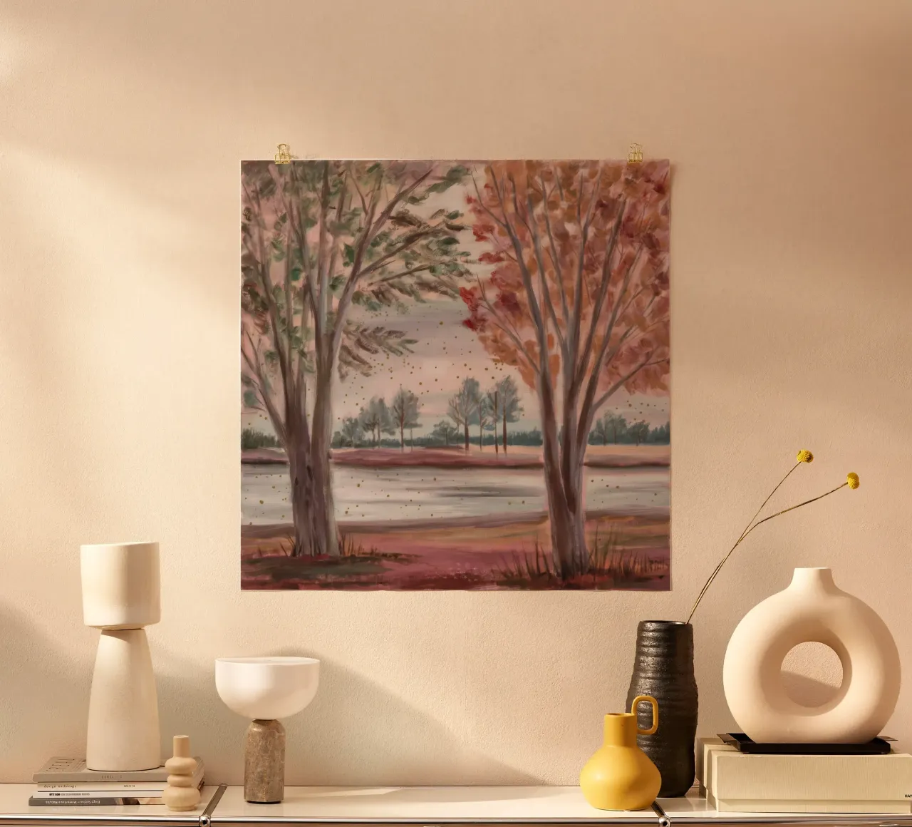Pioggia d'autunno carta hahnemühle da Obisidian Brush