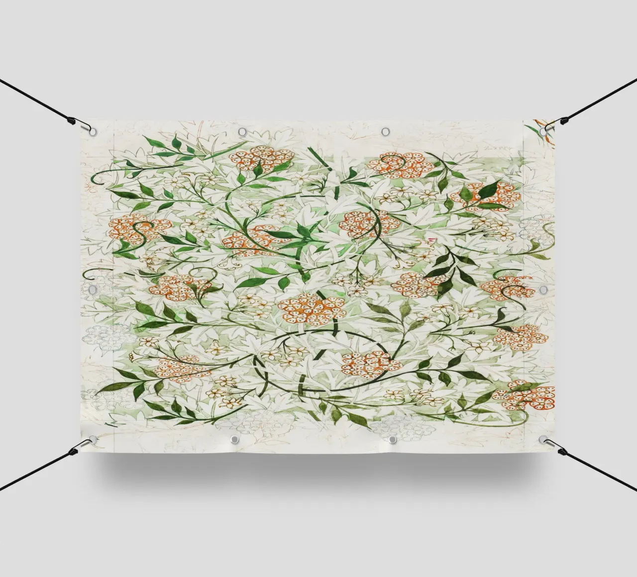 William Morris – Jasmine Pattern (circa late 19th century) telo in pvc da Venus Art