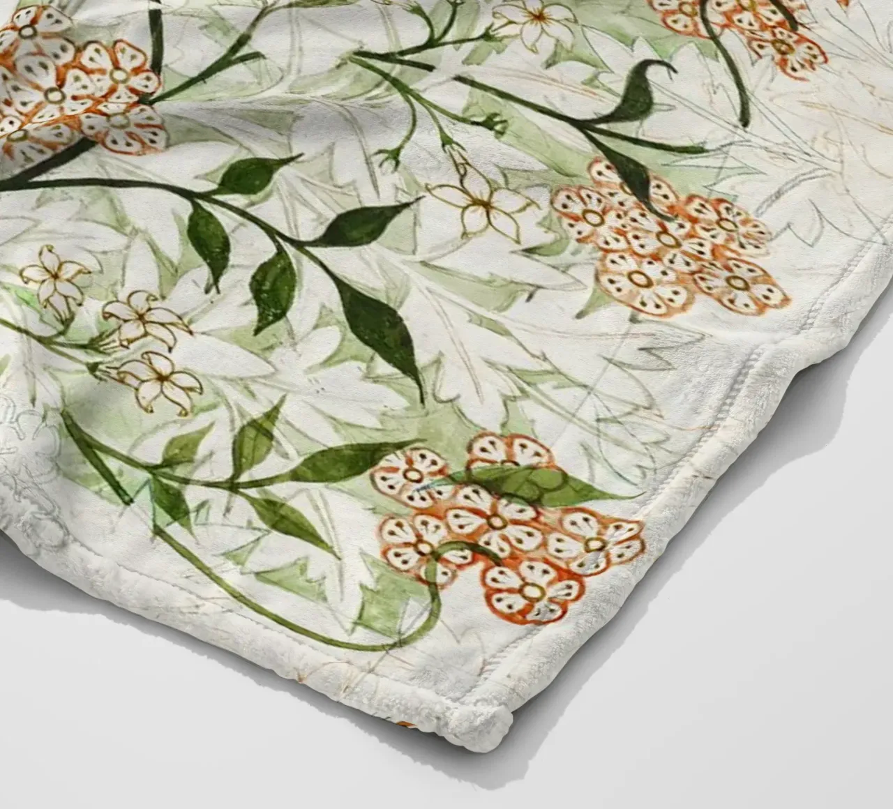 William Morris – Jasmine Pattern (circa late 19th century) coperta in pile da Venus Art