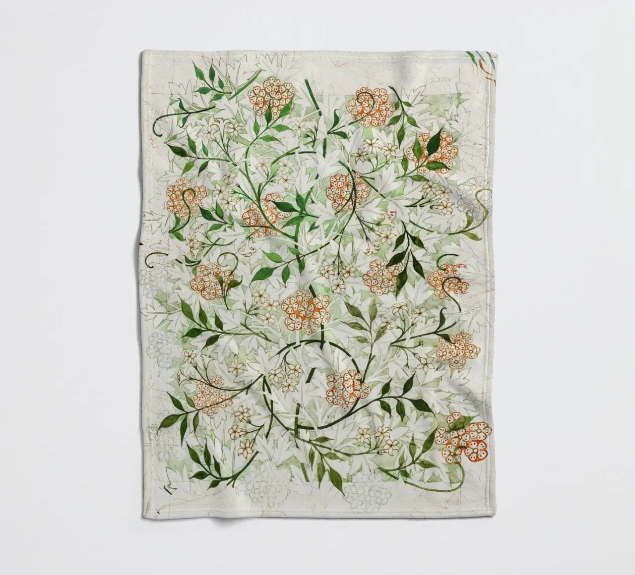 William Morris – Jasmine Pattern (circa late 19th century) coperta in pile da Venus Art