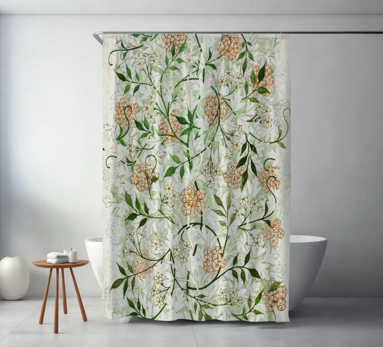 William Morris – Jasmine Pattern (circa late 19th century) shower curtain by Venus Art