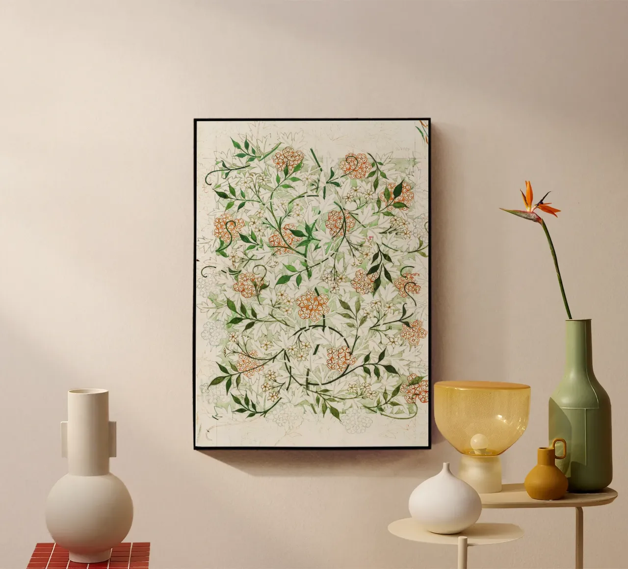 William Morris – Jasmine Pattern acrylic glass by Venus Art