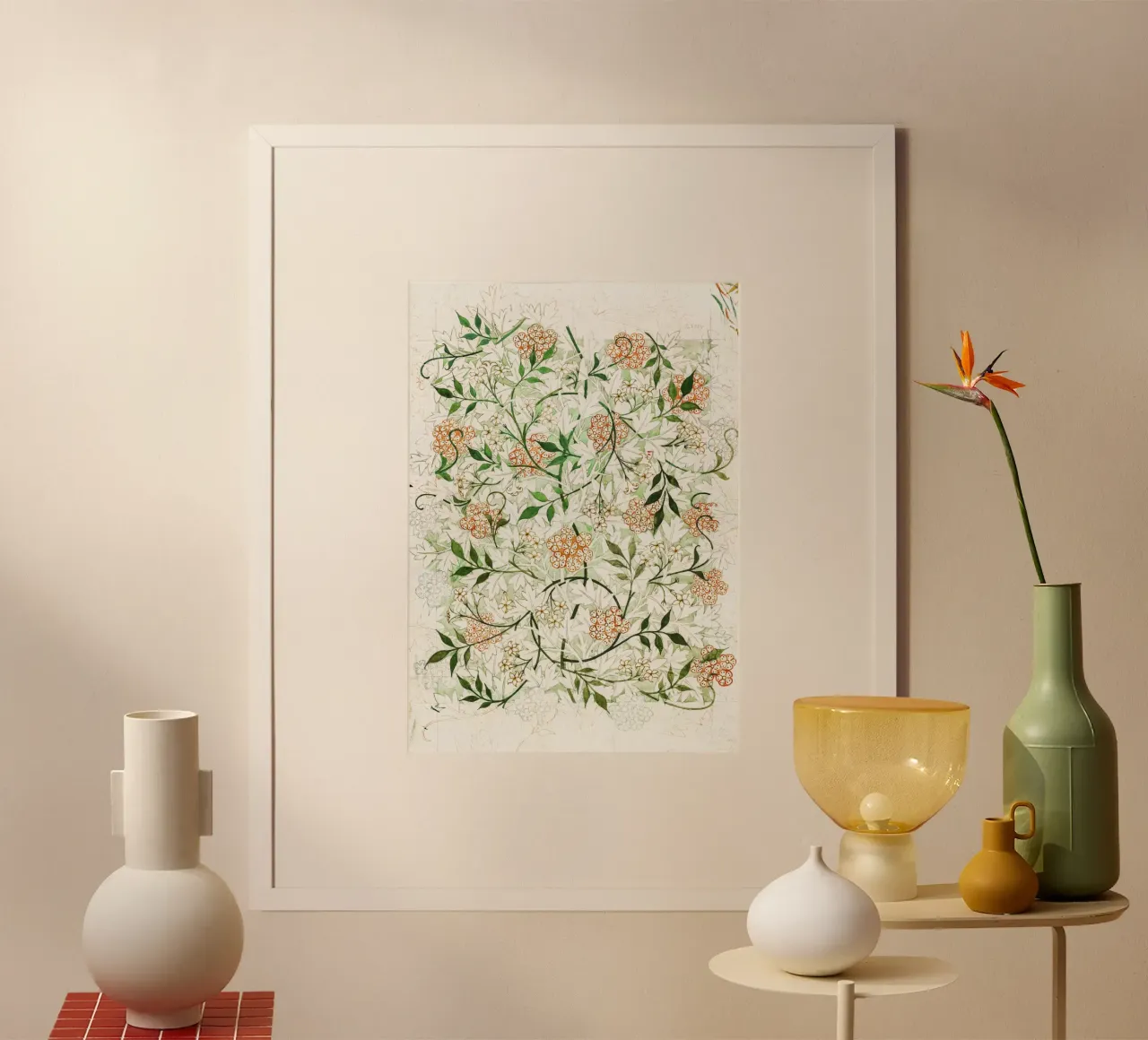William Morris – Jasmine Pattern (circa late 19th century) carta hahnemühle da Venus Art
