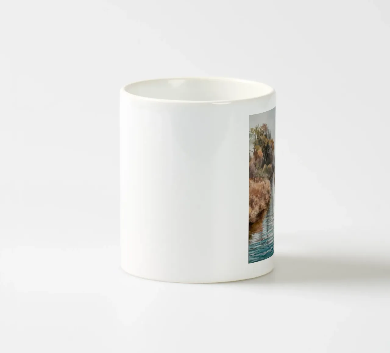 Meandering Autumn Creek tazza in ceramica da Obisidian Brush
