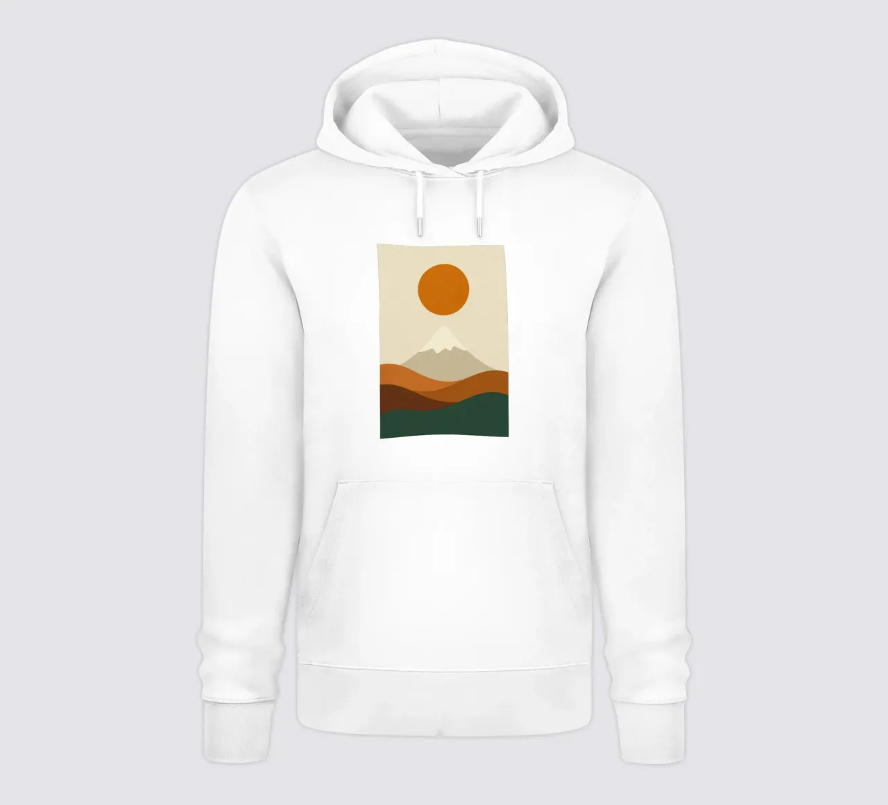 Monte Fuji - Eclissi di ocra felpa con cappuccio da Affiches Soleil & Déco Lumineuse – Sunny