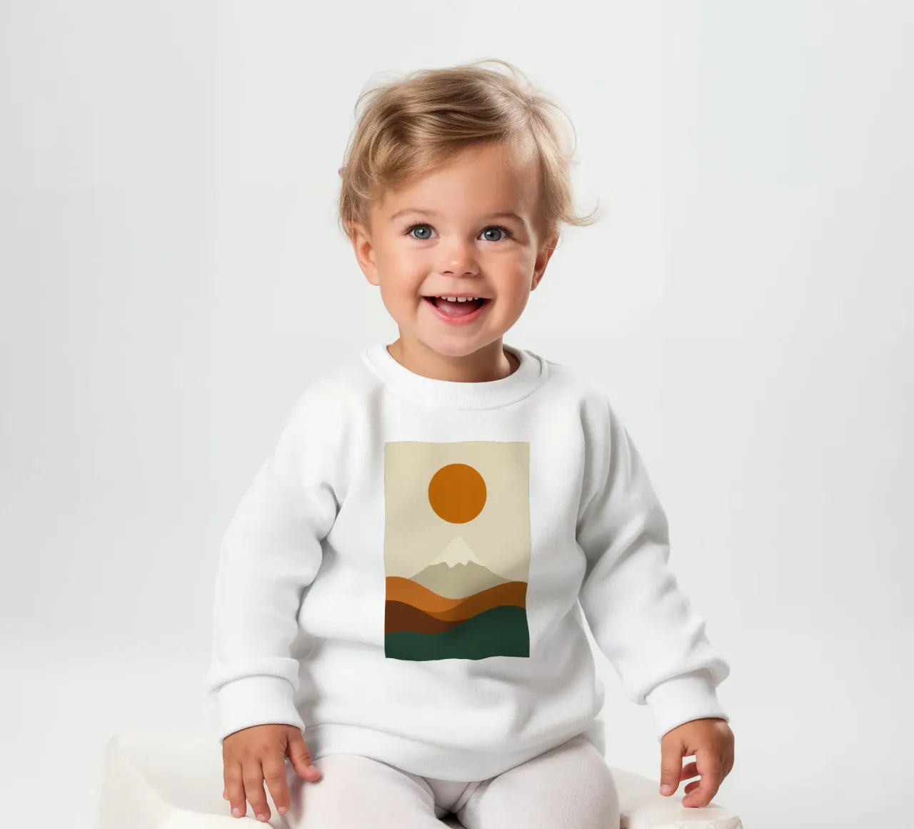 Monte Fuji - Eclissi di ocra felpa neonato da Affiches Soleil & Déco Lumineuse – Sunny