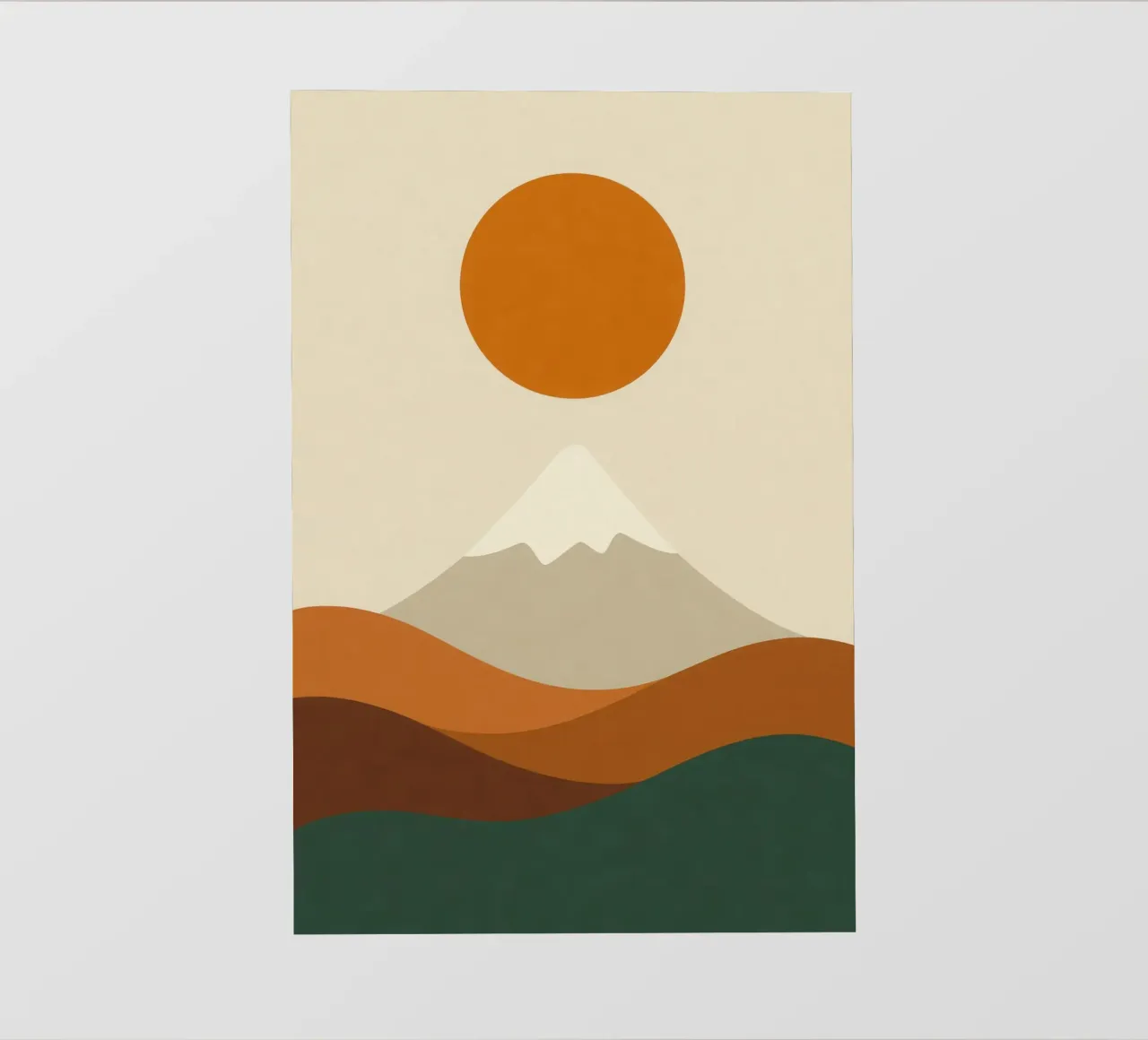 Monte Fuji - Eclissi di ocra pellicola backlit da Affiches Soleil & Déco Lumineuse – Sunny