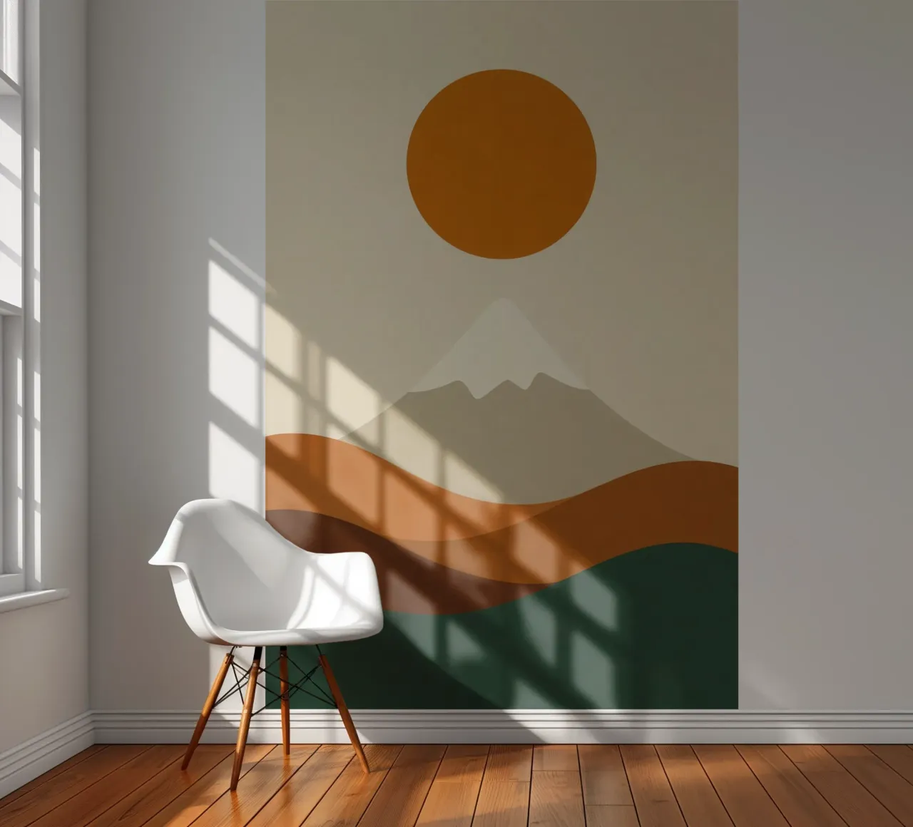 Mount Fuji - Ochre eclipse photo wallpaper by Affiches Soleil & Déco Lumineuse – Sunny