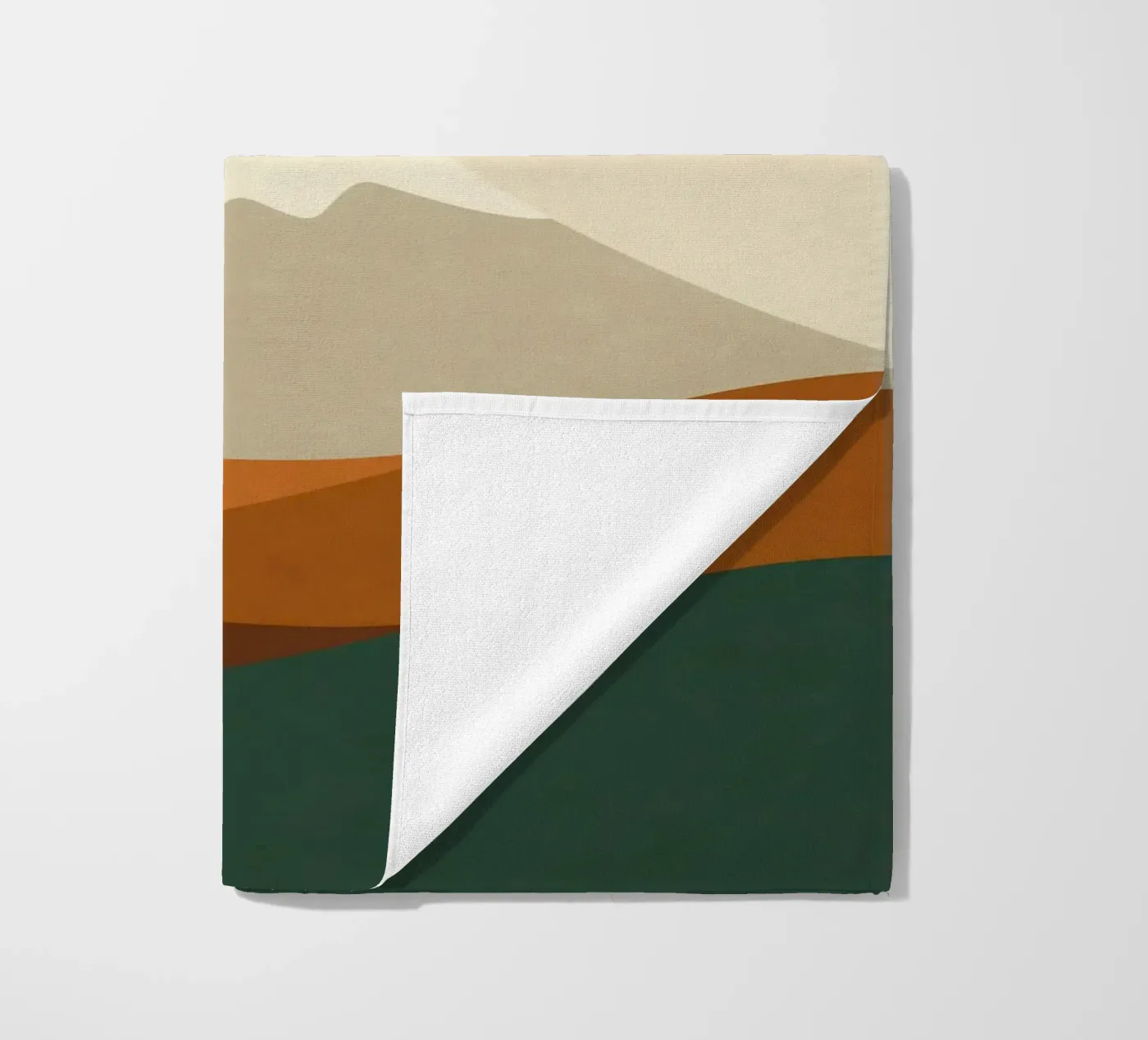 Mount Fuji - Ochre eclipse beach towel by Affiches Soleil & Déco Lumineuse – Sunny