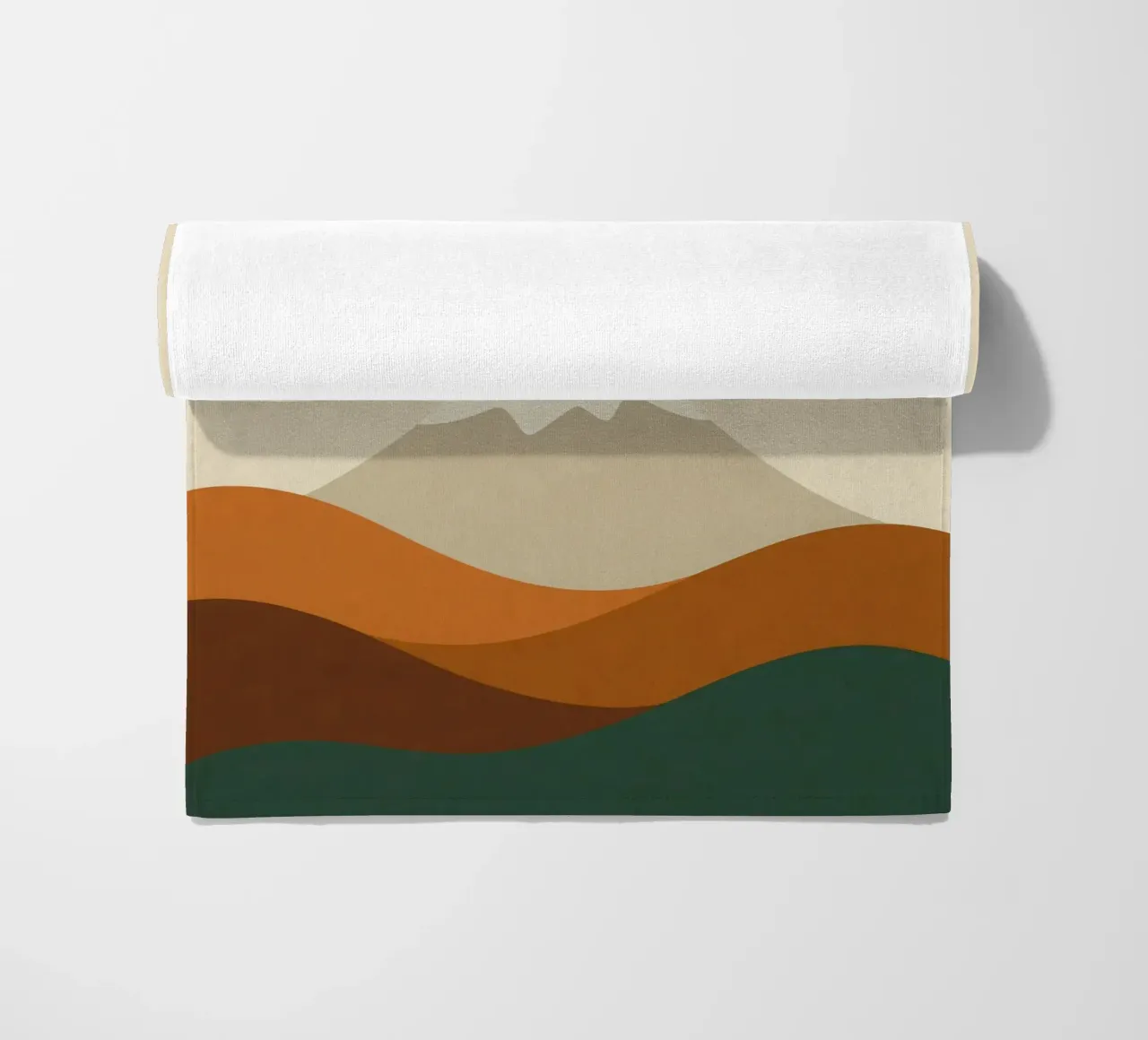 Monte Fuji - Eclissi di ocra telo mare da Affiches Soleil & Déco Lumineuse – Sunny