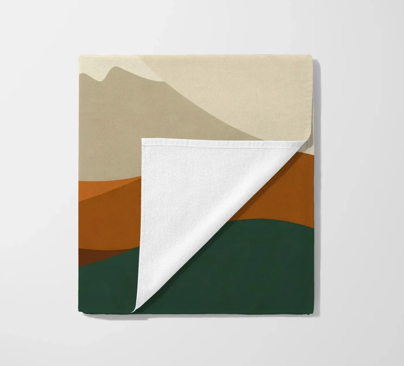 Mount Fuji - Ochre eclipse beach towel by Affiches Soleil & Déco Lumineuse – Sunny
