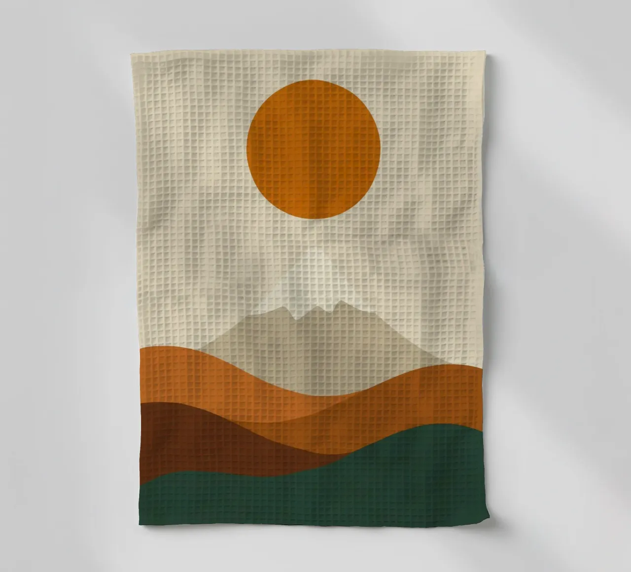 Mont Fuji – Éclipse d’ocre torchon de Affiches Soleil & Déco Lumineuse – Sunny