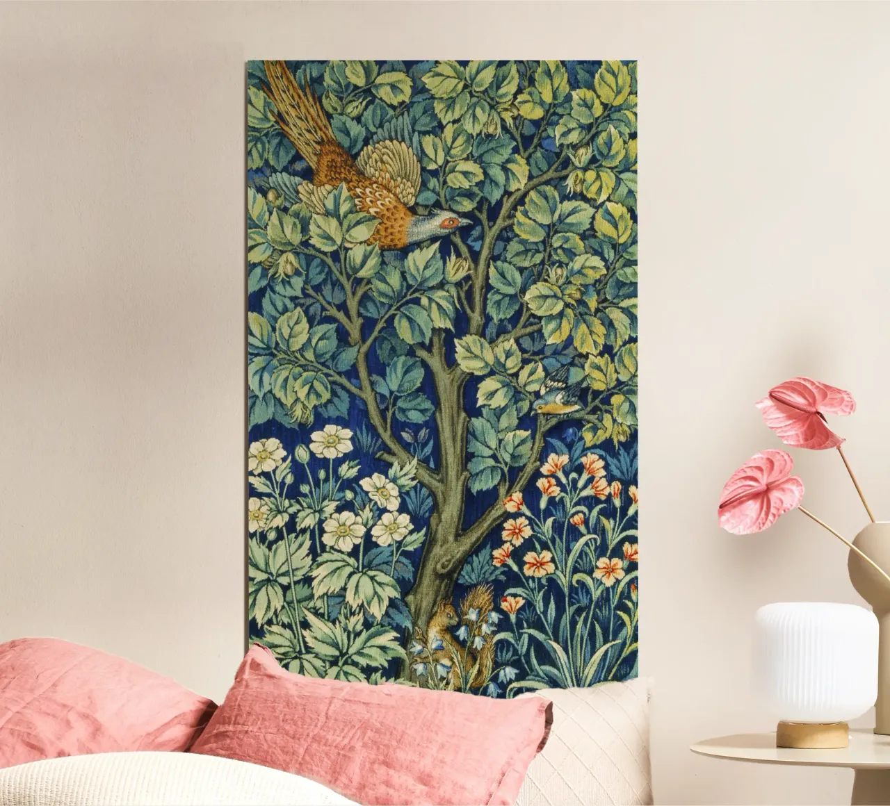 Fagiano (1916) di William Morris e John Henry Dearle poster con telaio in legno da Venus Art