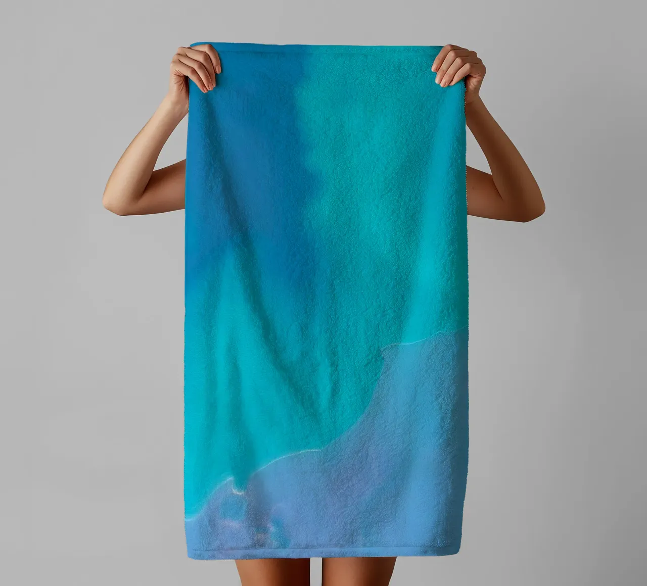 acque turchesi e spiagge sabbiose in una giornata di sole asciugamano da bagno da DesignDoodle
