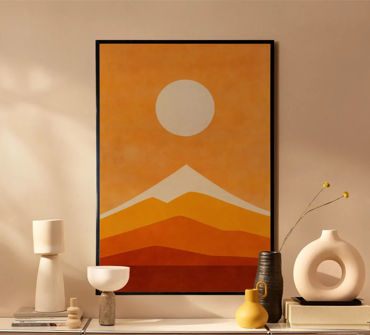 Monte Fuji - Alba radiosa poster con telaio in alluminio da Affiches Soleil & Déco Lumineuse – Sunny