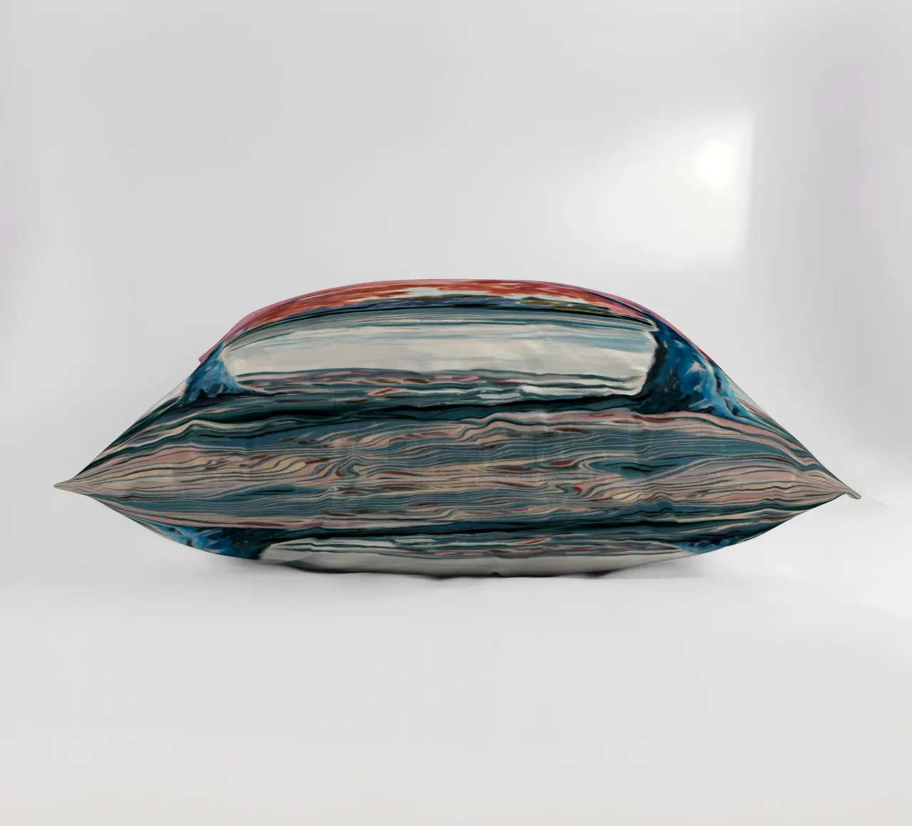 Blue Tree Embrace decorative cushion by Obisidian Brush