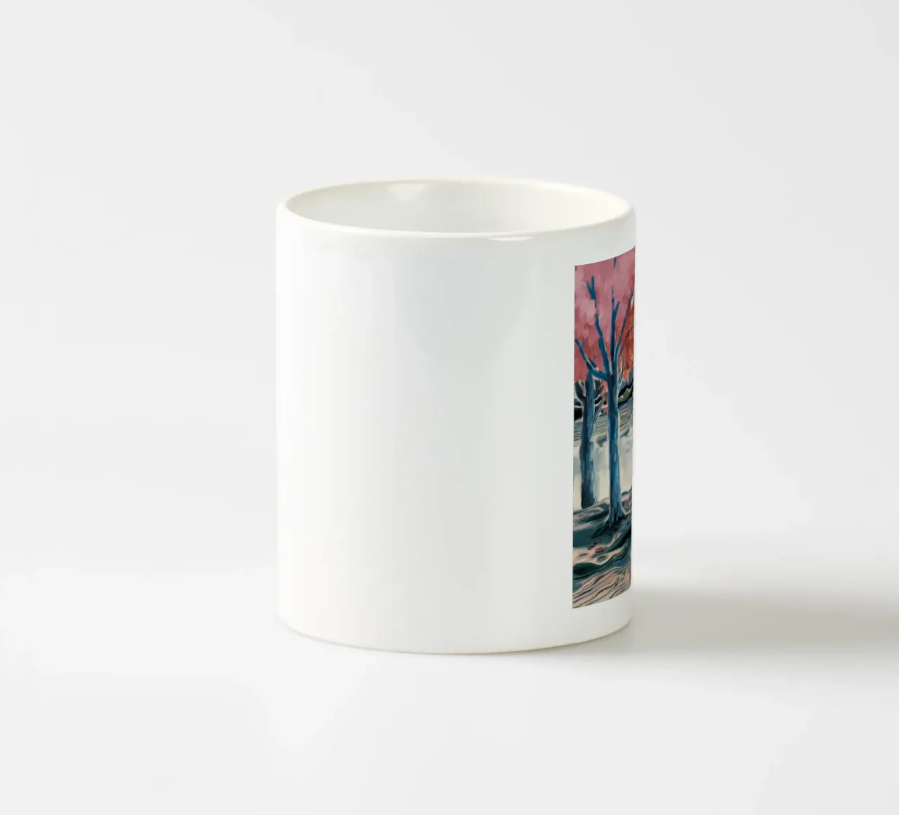 Étreinte de l'arbre bleu mug en céramique de Obisidian Brush