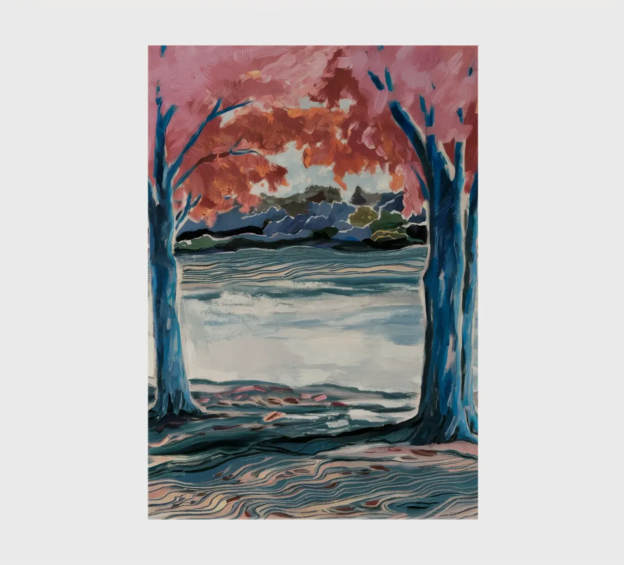 Blue Tree Embrace notebook by Obisidian Brush