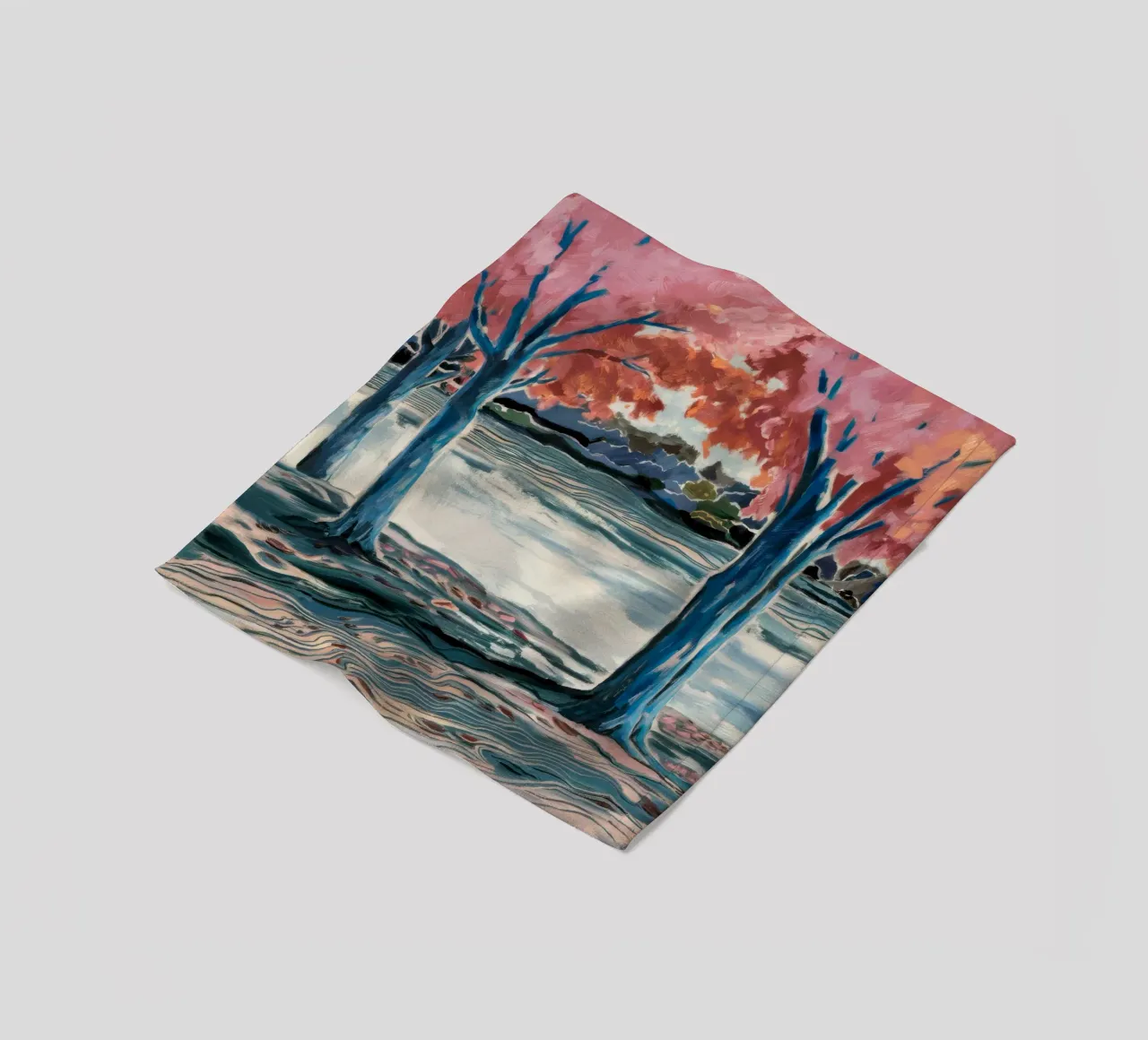 Blauer Baum Umarmung Fleecedecke von Obisidian Brush