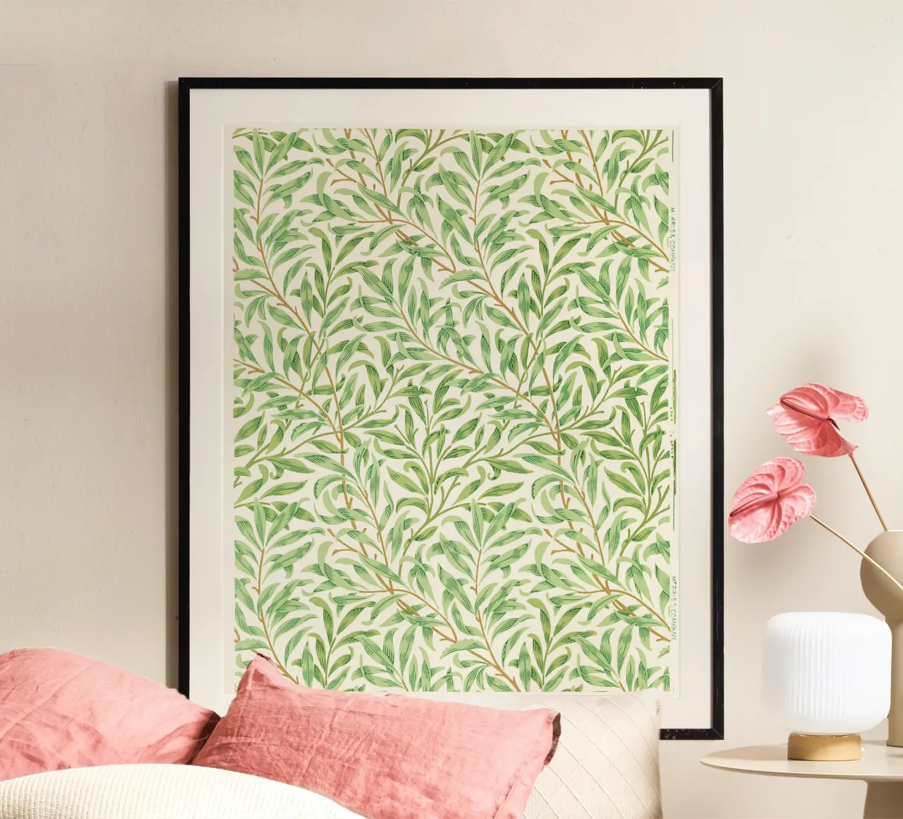 William Morris – Willow Bough (1887) poster con telaio in alluminio da Venus Art