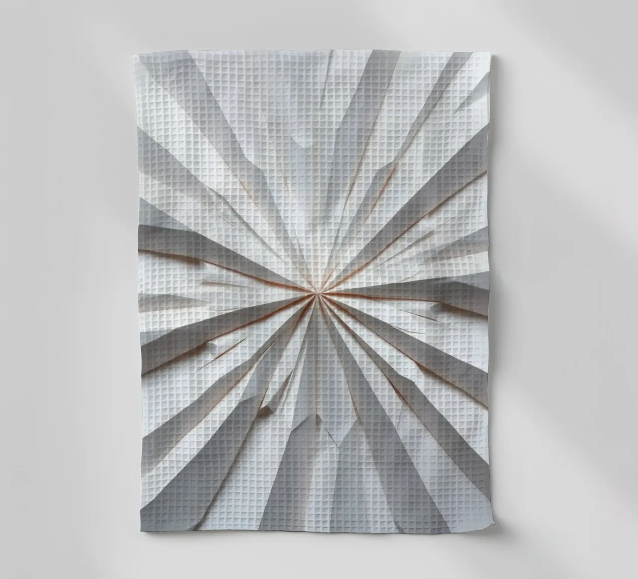 wit papieren ontwerp dat uitstraalt vanuit het midden theedoek van DesignDoodle