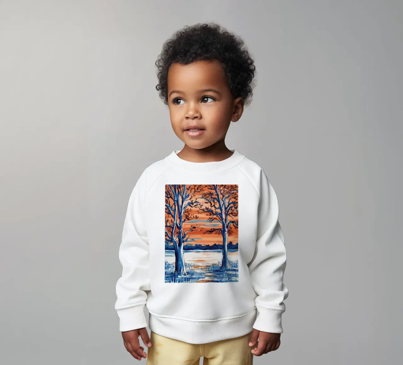 Fiery Mirror Still baby sweatshirt by Obisidian Brush