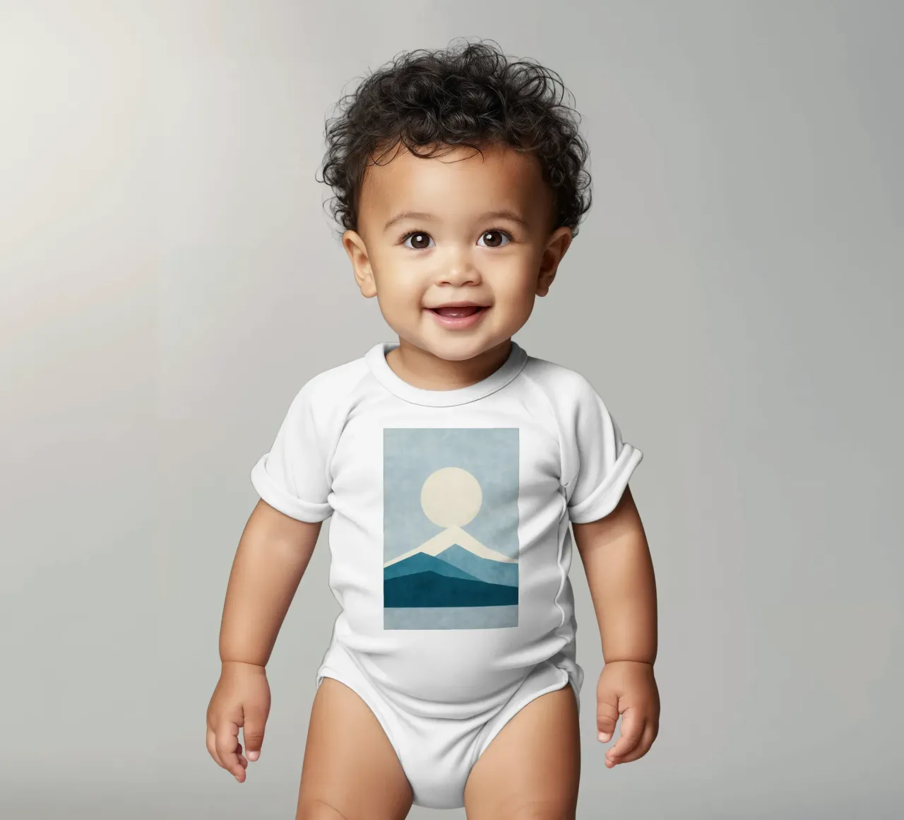 Monte Fuji - Silenzio polare body neonato maniche corte da Affiches Soleil & Déco Lumineuse – Sunny