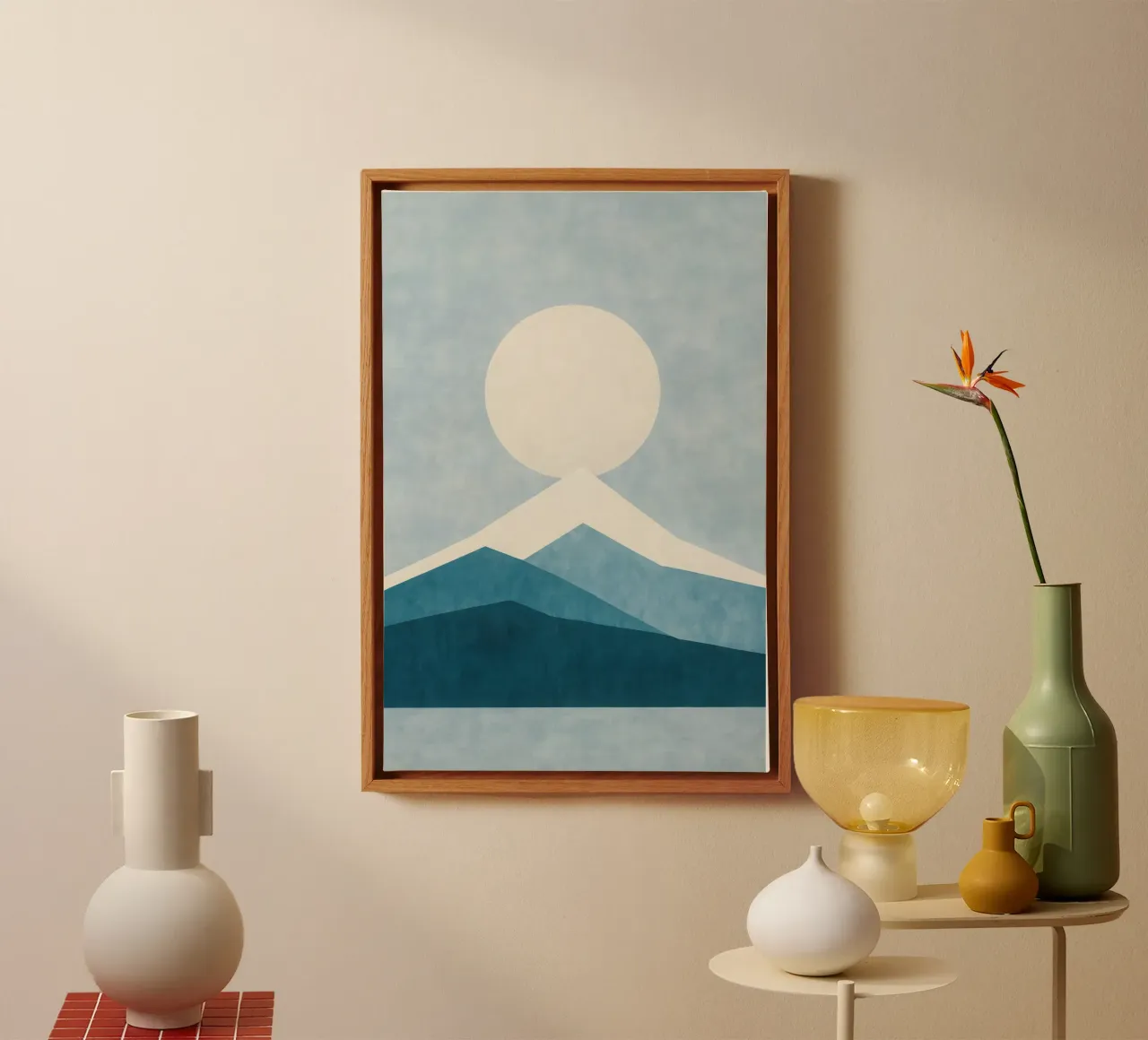 Monte Fuji - Silenzio polare tela con Cornice a cassetta da Affiches Soleil & Déco Lumineuse – Sunny