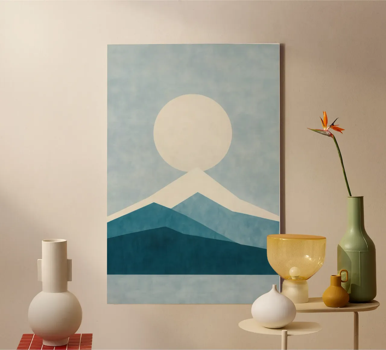 Monte Fuji - Silenzio polare tela con Cornice a cassetta da Affiches Soleil & Déco Lumineuse – Sunny