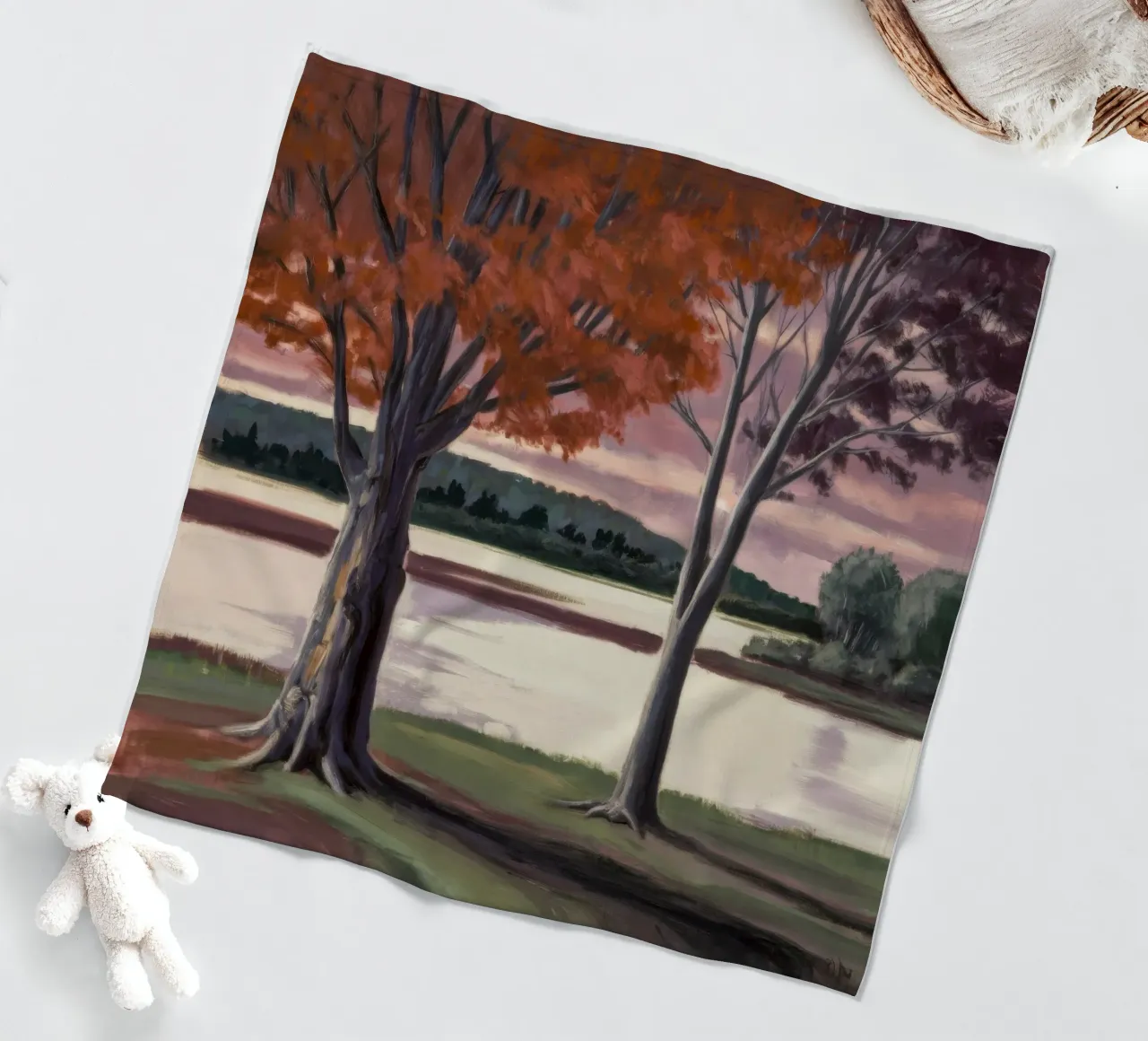 Foresta crepuscolare Hush coperta in pile da Obisidian Brush