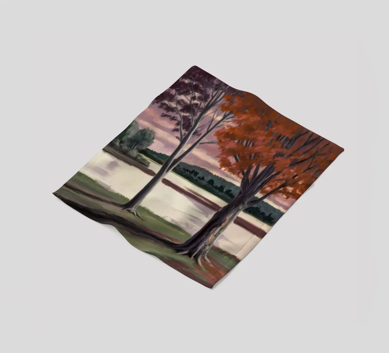 Foresta crepuscolare Hush coperta in pile da Obisidian Brush
