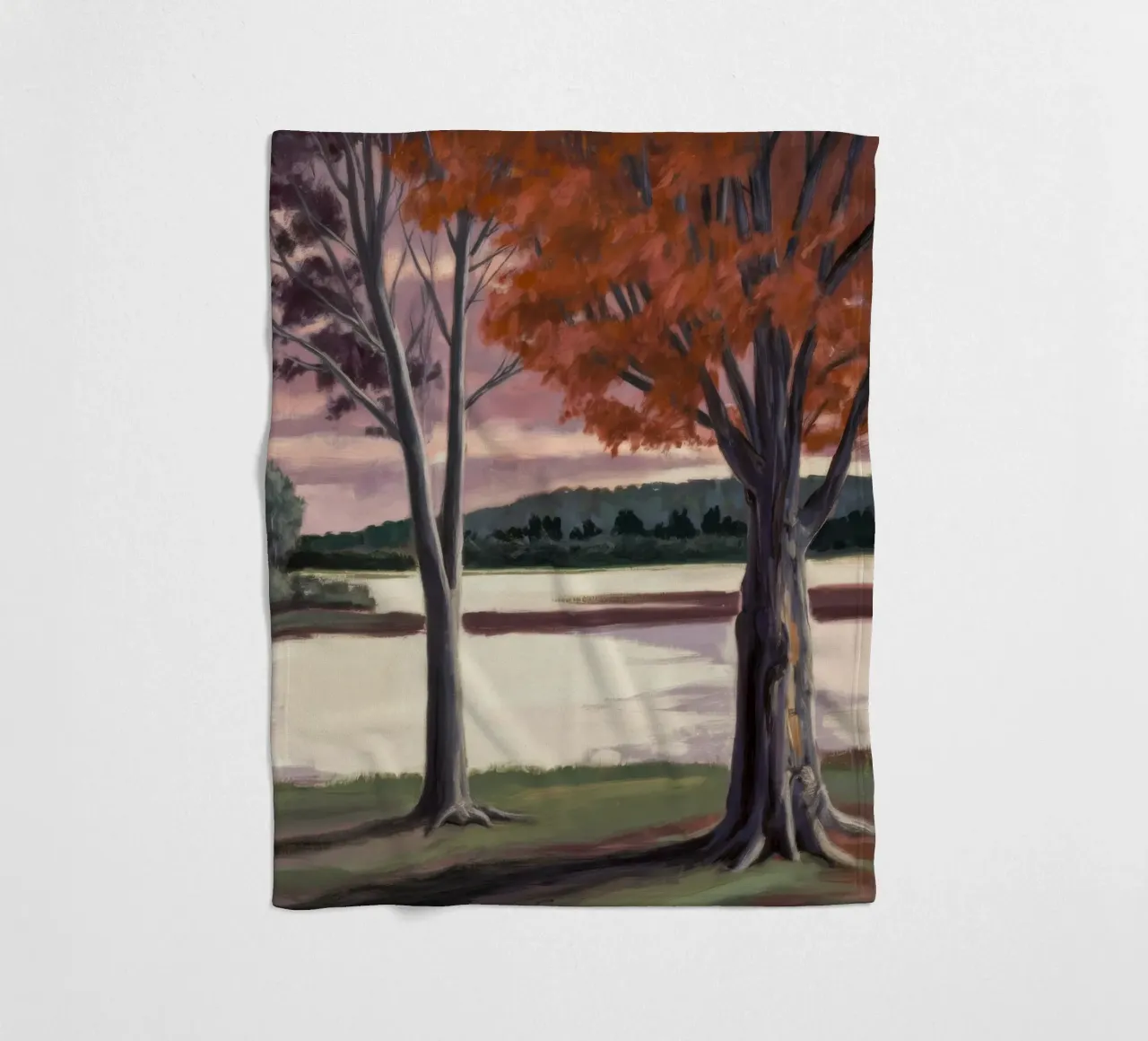 Foresta crepuscolare Hush coperta in pile da Obisidian Brush