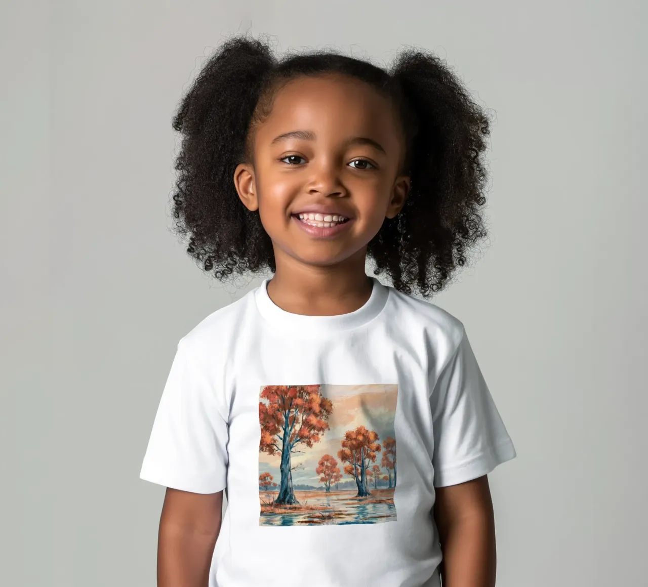 Boschi di luce ambrata t-shirt bambini da Obisidian Brush