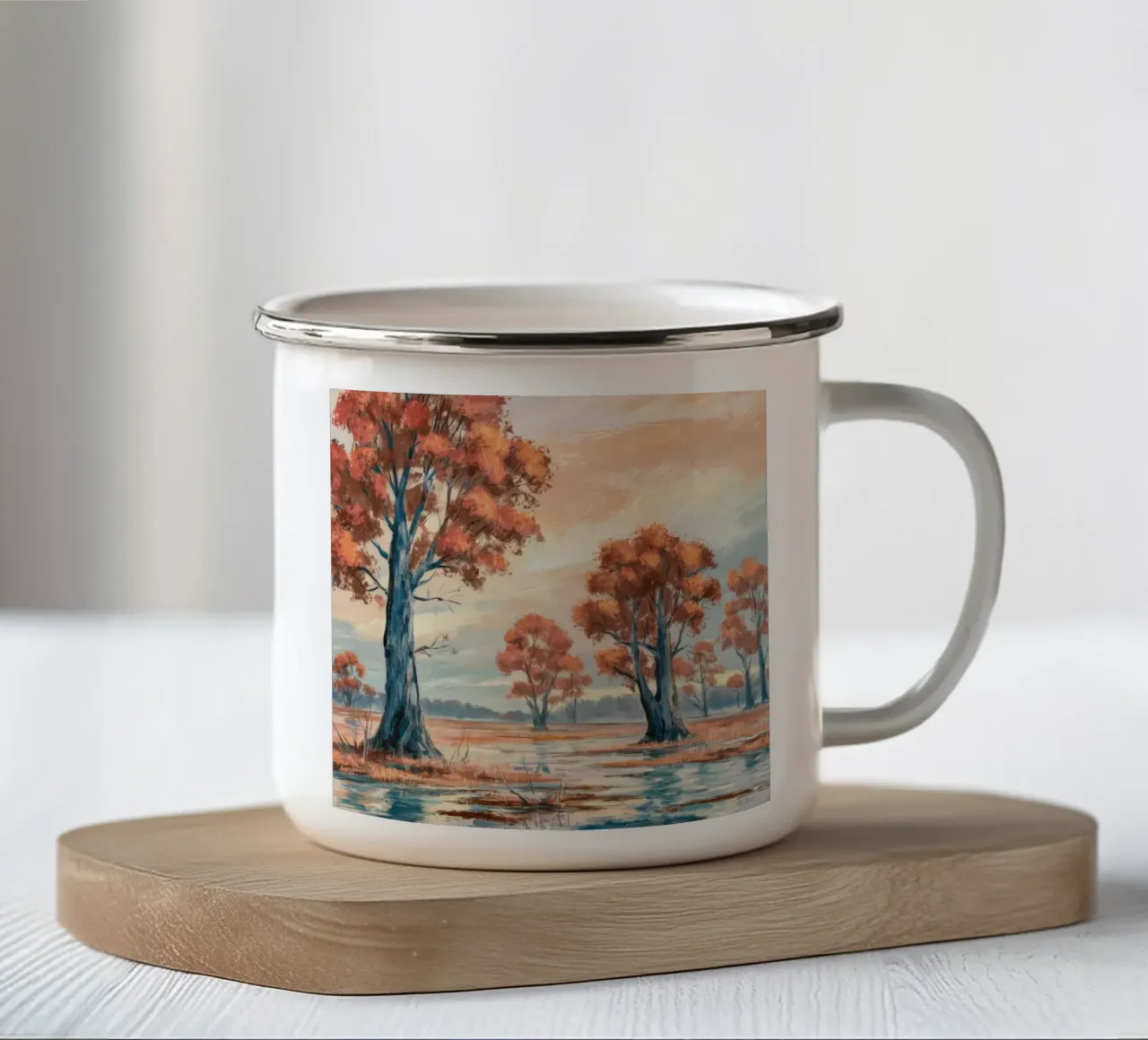 Boschi di luce ambrata tazza in smalto da Obisidian Brush