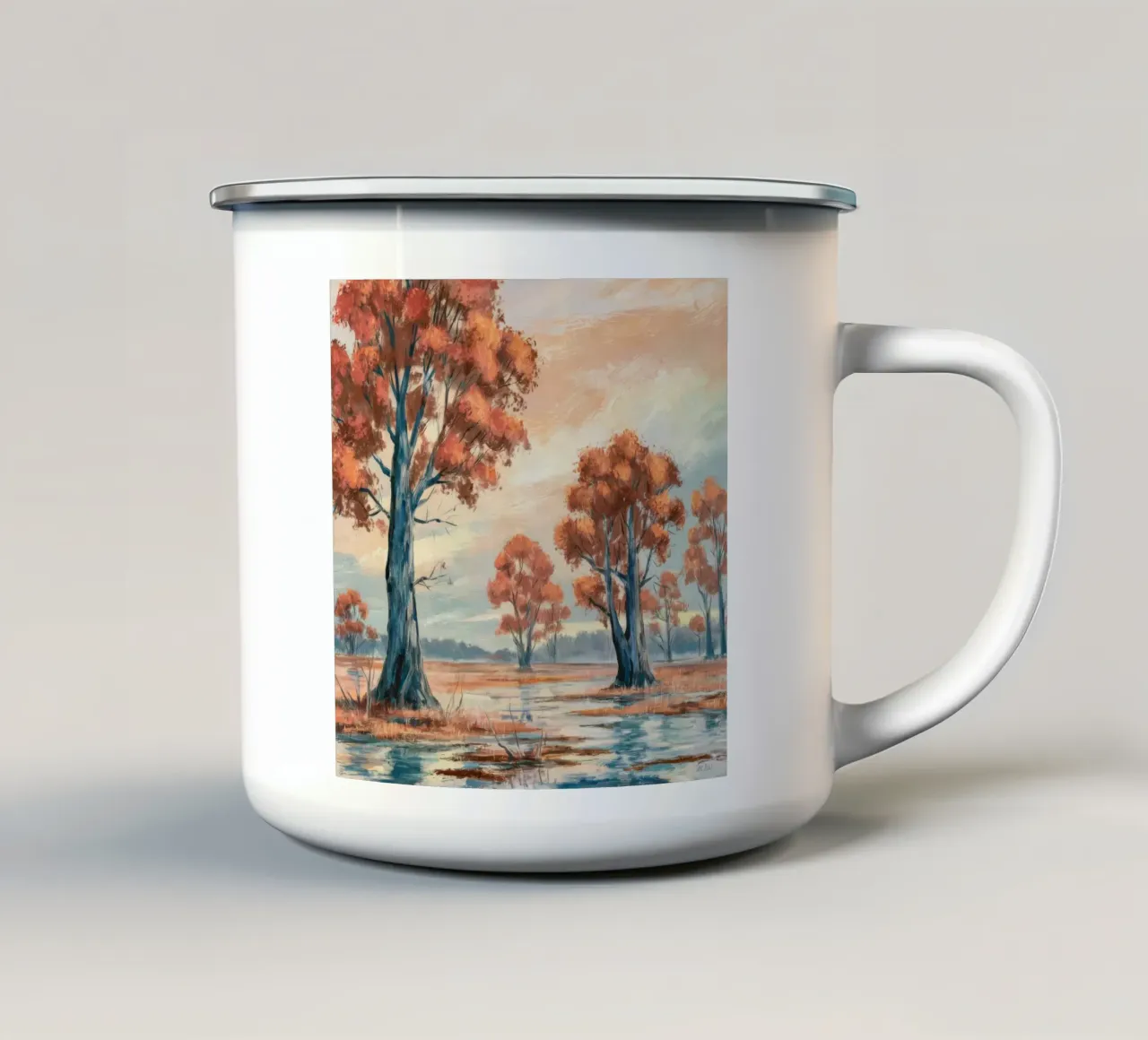 Boschi di luce ambrata tazza in smalto da Obisidian Brush