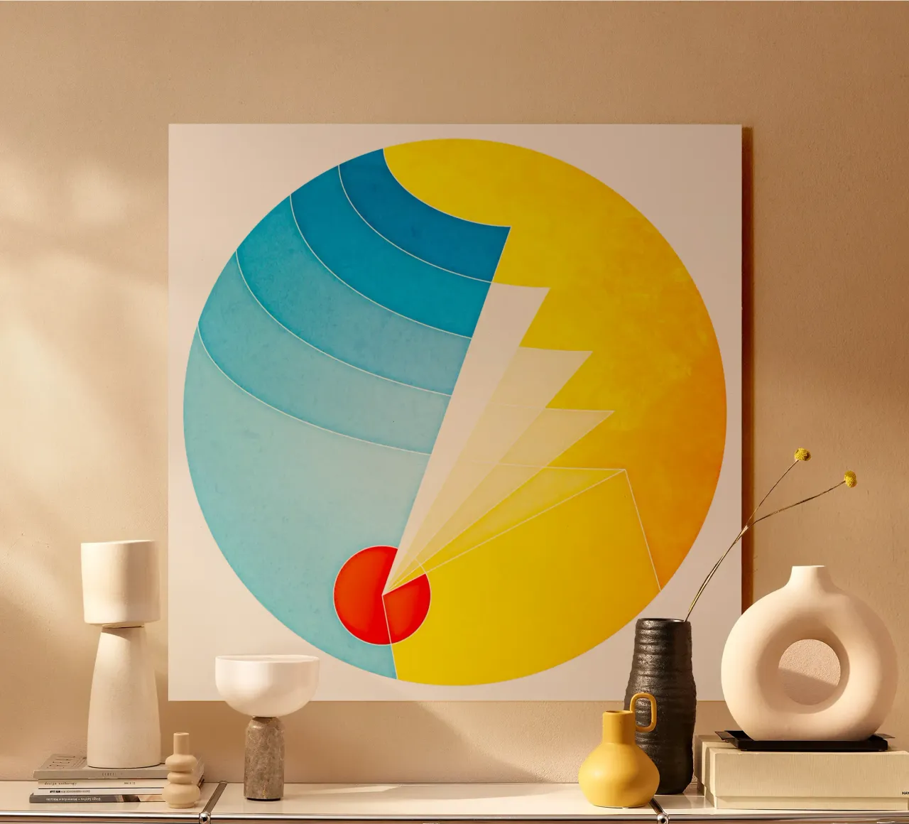 Un autre lieu - Mandala géométrique abstrait alu dibond de Circle Love