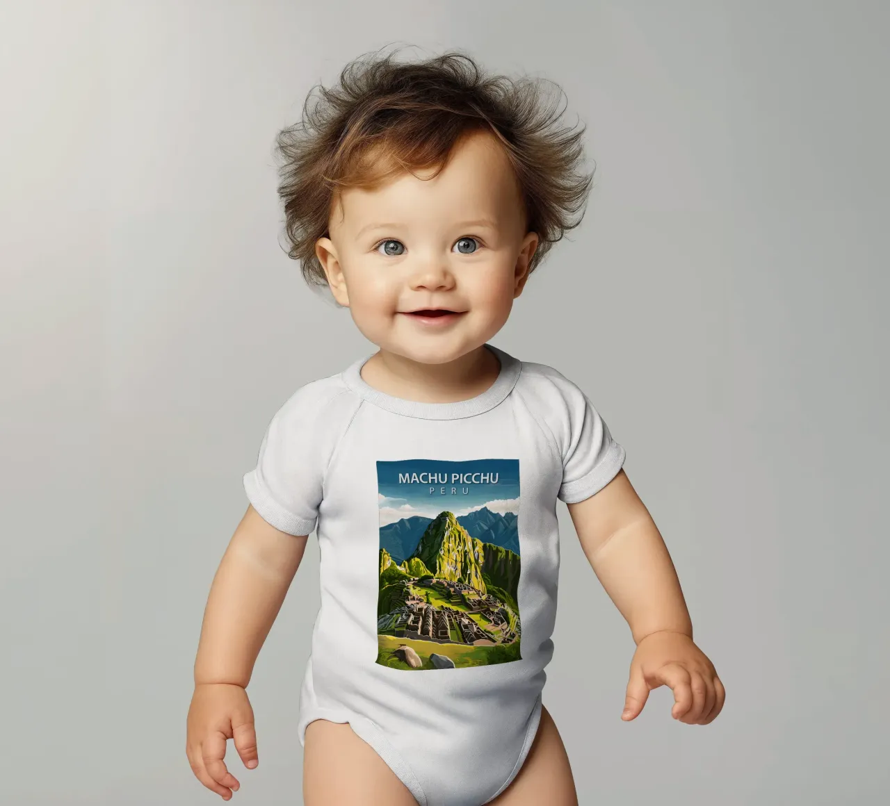 Machu Picchu, Perù body neonato maniche corte da Wanderlust Vibes