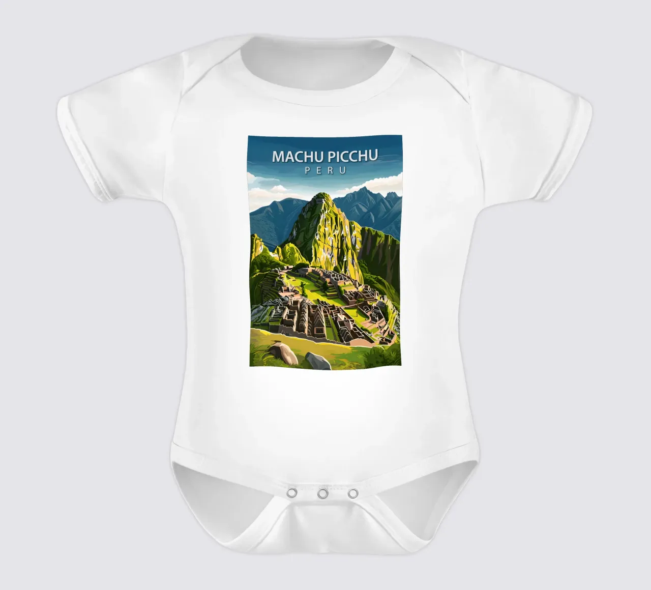 Machu Picchu, Perù body neonato maniche corte da Wanderlust Vibes